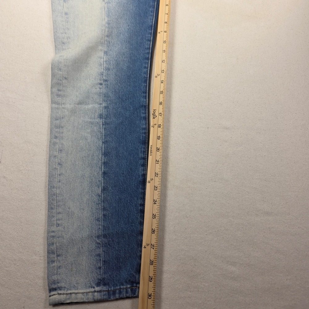 BLANKNYC The Bleecker Multi Tone Blue Colorblock Straight Leg Jean Size 27 - Picture 5 of 8